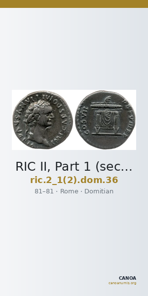 RIC II, Part 1 (second edition) Domitian 36 — CANOA