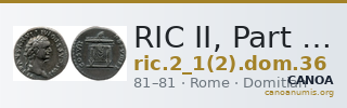 RIC II, Part 1 (second edition) Domitian 36 — CANOA