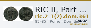 RIC II, Part 1 (second edition) Domitian 361 — CANOA