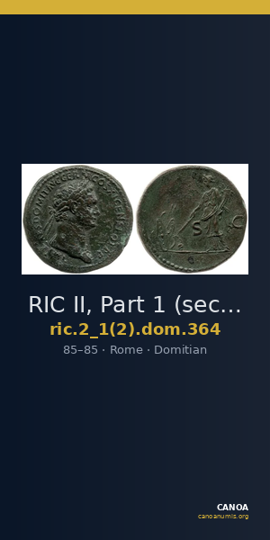 RIC II, Part 1 (second edition) Domitian 364 — CANOA
