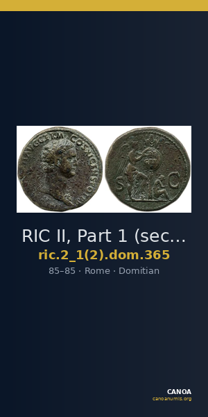 RIC II, Part 1 (second edition) Domitian 365 — CANOA