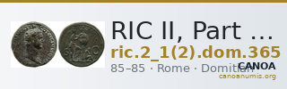RIC II, Part 1 (second edition) Domitian 365 — CANOA