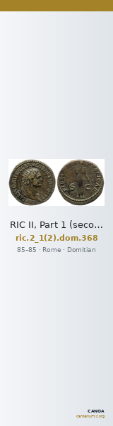 RIC II, Part 1 (second edition) Domitian 368 — CANOA