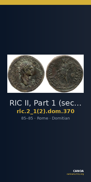 RIC II, Part 1 (second edition) Domitian 370 — CANOA