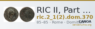 RIC II, Part 1 (second edition) Domitian 370 — CANOA