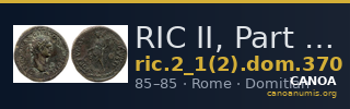 RIC II, Part 1 (second edition) Domitian 370 — CANOA