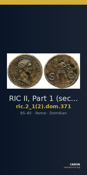 RIC II, Part 1 (second edition) Domitian 371 — CANOA