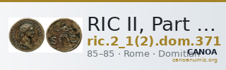 RIC II, Part 1 (second edition) Domitian 371 — CANOA