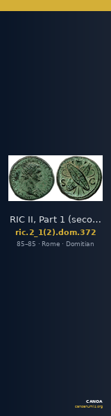RIC II, Part 1 (second edition) Domitian 372 — CANOA