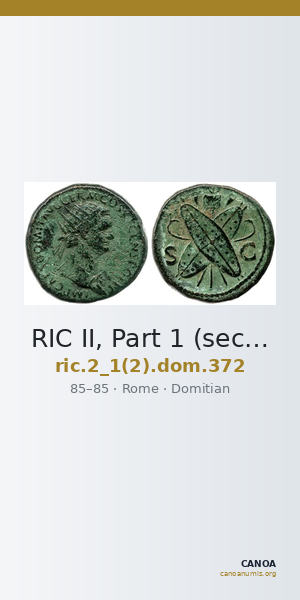 RIC II, Part 1 (second edition) Domitian 372 — CANOA