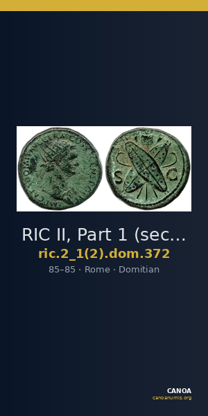 RIC II, Part 1 (second edition) Domitian 372 — CANOA