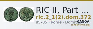 RIC II, Part 1 (second edition) Domitian 372 — CANOA