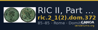RIC II, Part 1 (second edition) Domitian 372 — CANOA
