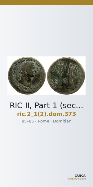 RIC II, Part 1 (second edition) Domitian 373 — CANOA