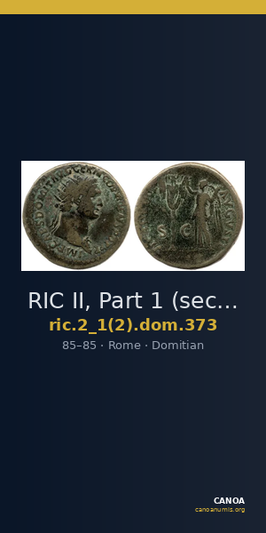 RIC II, Part 1 (second edition) Domitian 373 — CANOA