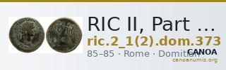 RIC II, Part 1 (second edition) Domitian 373 — CANOA