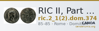 RIC II, Part 1 (second edition) Domitian 374 — CANOA