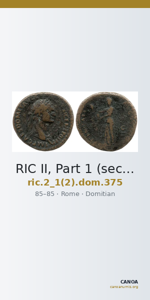 RIC II, Part 1 (second edition) Domitian 375 — CANOA