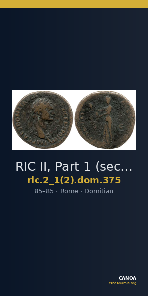 RIC II, Part 1 (second edition) Domitian 375 — CANOA