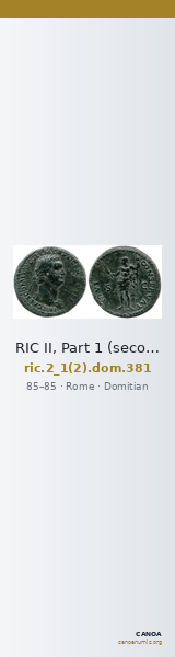 RIC II, Part 1 (second edition) Domitian 381 — CANOA