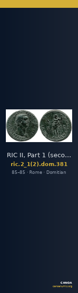 RIC II, Part 1 (second edition) Domitian 381 — CANOA