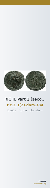 RIC II, Part 1 (second edition) Domitian 384 — CANOA