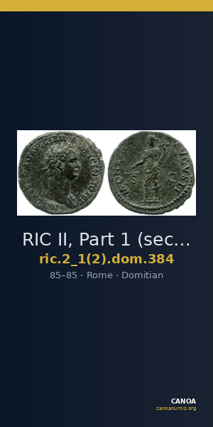 RIC II, Part 1 (second edition) Domitian 384 — CANOA