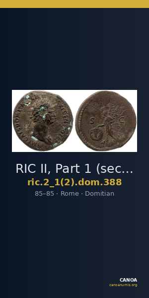 RIC II, Part 1 (second edition) Domitian 388 — CANOA