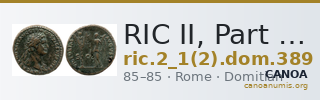 RIC II, Part 1 (second edition) Domitian 389 — CANOA