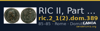 RIC II, Part 1 (second edition) Domitian 389 — CANOA