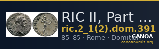 RIC II, Part 1 (second edition) Domitian 391 — CANOA