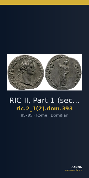 RIC II, Part 1 (second edition) Domitian 393 — CANOA