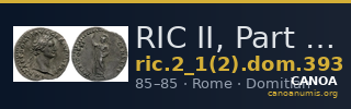 RIC II, Part 1 (second edition) Domitian 393 — CANOA