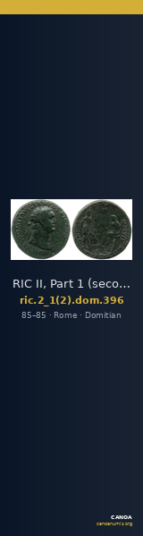 RIC II, Part 1 (second edition) Domitian 396 — CANOA