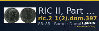 RIC II, Part 1 (second edition) Domitian 397 — CANOA