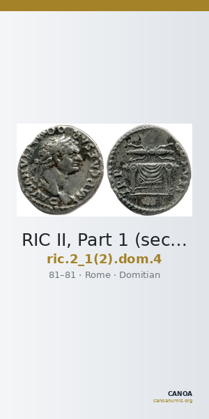RIC II, Part 1 (second edition) Domitian 4 — CANOA