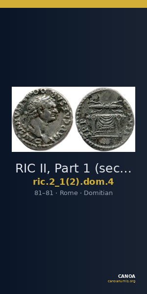 RIC II, Part 1 (second edition) Domitian 4 — CANOA
