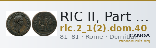 RIC II, Part 1 (second edition) Domitian 40 — CANOA