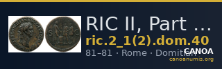 RIC II, Part 1 (second edition) Domitian 40 — CANOA