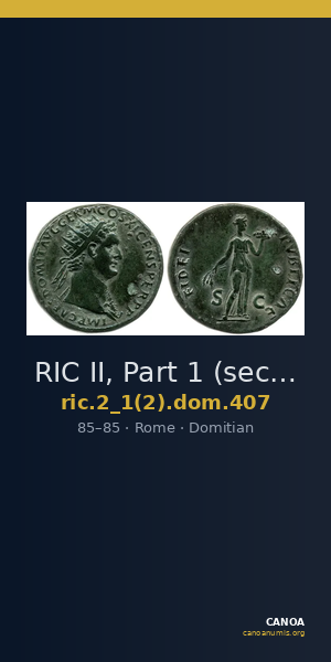 RIC II, Part 1 (second edition) Domitian 407 — CANOA