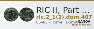 RIC II, Part 1 (second edition) Domitian 407 — CANOA