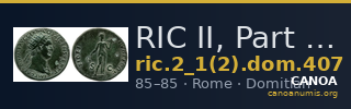 RIC II, Part 1 (second edition) Domitian 407 — CANOA