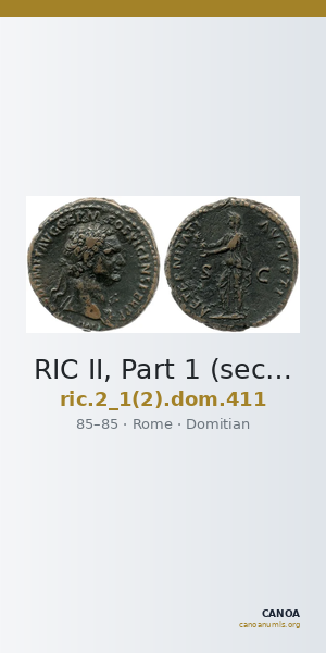RIC II, Part 1 (second edition) Domitian 411 — CANOA