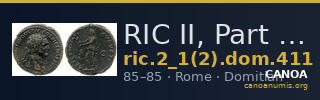 RIC II, Part 1 (second edition) Domitian 411 — CANOA