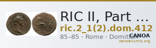 RIC II, Part 1 (second edition) Domitian 412 — CANOA