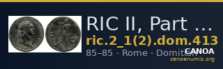 RIC II, Part 1 (second edition) Domitian 413 — CANOA
