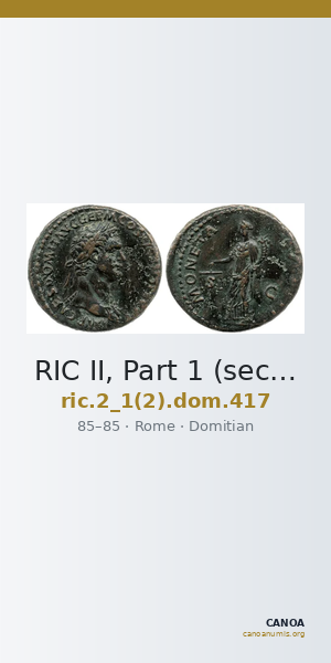 RIC II, Part 1 (second edition) Domitian 417 — CANOA