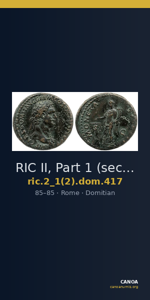 RIC II, Part 1 (second edition) Domitian 417 — CANOA
