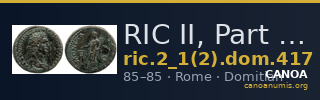 RIC II, Part 1 (second edition) Domitian 417 — CANOA