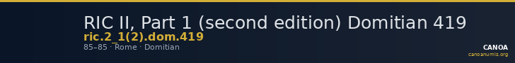 RIC II, Part 1 (second edition) Domitian 419 — CANOA